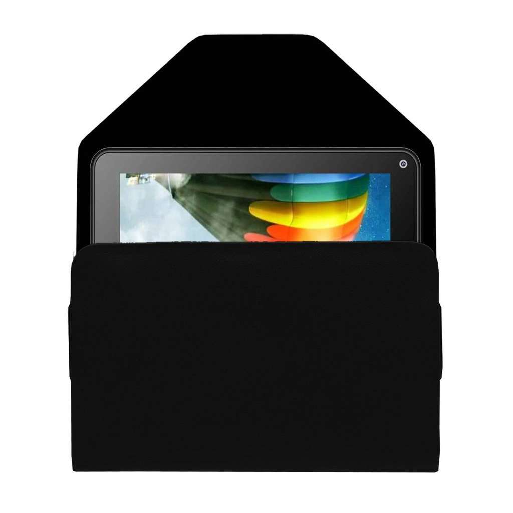 Acm Pouch Case Compatible with Bsnl Penta Is701x Tablet Flip Flap Cover Black 3