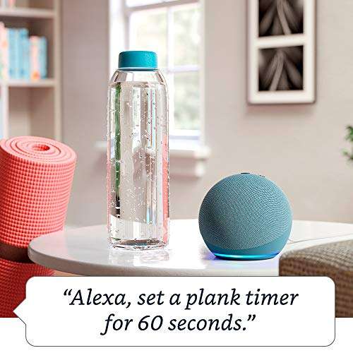 Echo Dot (4th Gen) | Smart speaker with Alexa | Glacier White 3