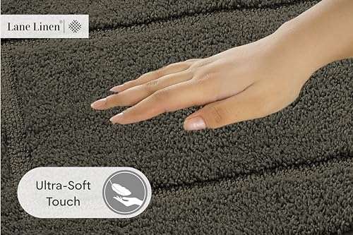 LANE LINEN Bathroom Rugs Set, 2 Piece, Extra Soft Absorbent Premium Bath Mats, Non Slip Shower Mats, 24" x 36"/17" x 24", Beige 5