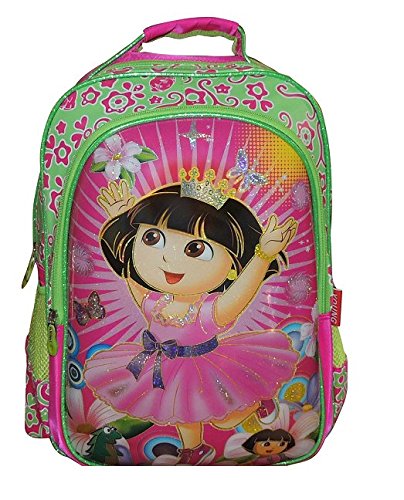 New Princess Pink School Backpack with Rain Cover 1