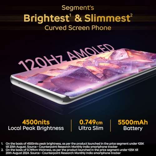 iQOO Z9s Pro 5G (Flamboyant Orange, 8GB RAM, 128GB Storage) | Snapdragon 7 Gen 3 Processor | 120 Hz Curved AMOLED Display with 4500 nits Local Peak Brightness | 5500 mAh Battery | AI Erase 3