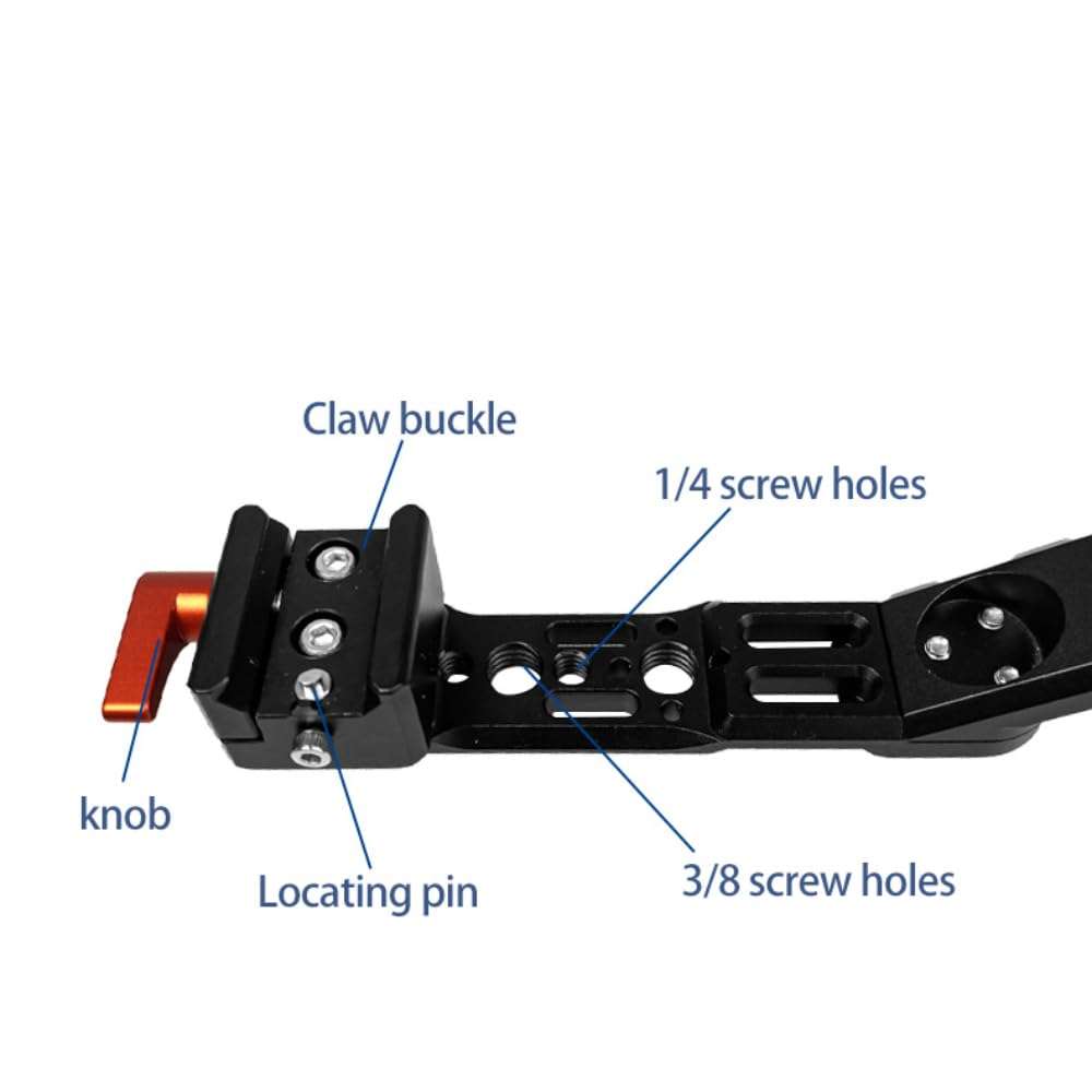 NovelGoal Extension Foldable L Bracket for RSC2/RS3/RS2 Camera Handheld Gimbal Stabilizer Universal Aluminum Handle Sling Grip Mounting Holder 4