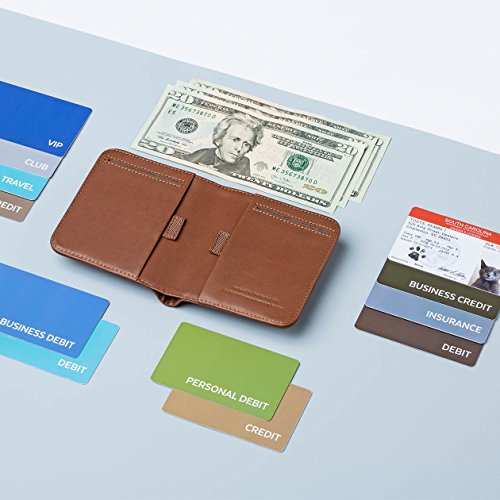 Distil Union Wally Agent Minimalist Bifold Genuine Leather Wallet (Slate) 5