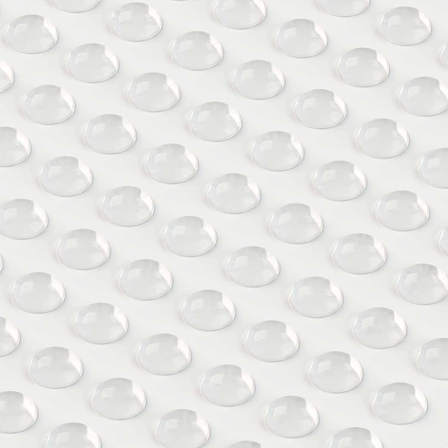 100 PCS Round Clear Adhesive Bumpers Combo, Cabinet Door Rubber Bumpers, Self Adhesive, Sound Dampening, for Drawers, Table Tops, Cupboard, Picture Frames, Glassware and Furniture 1