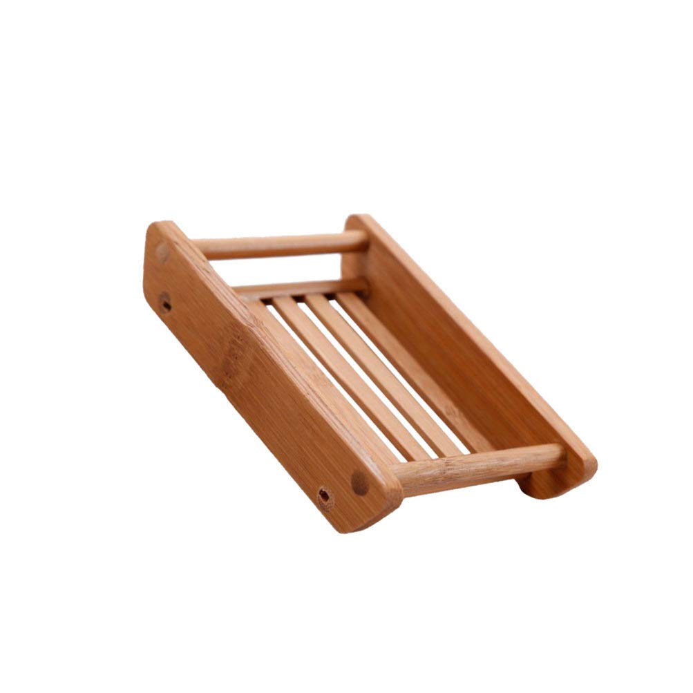 TOPBATHY 1pc Wooden Serving Tray Sponge Tray Bath Tray Wooden Soap Case Soap Draining Dish Wooden Soap Dish Sponge Scrubber Holder Soap Drainer Tray Bamboo Variety Soap Holder 4