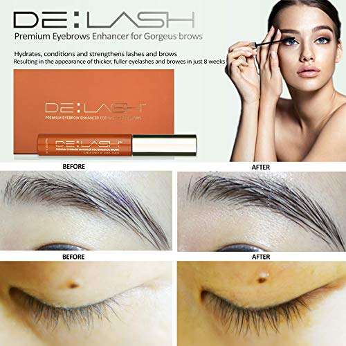 Beauty Youtuber Pony's Pick De Lash Eyebrows & Eyelashes Growth Serum & Eyebrow Serum Enhancer for Natural Eye Lashes & Brows Enhancer Booster Treatment for Longer, Thicker, EU CPNP Registered 9ml 6