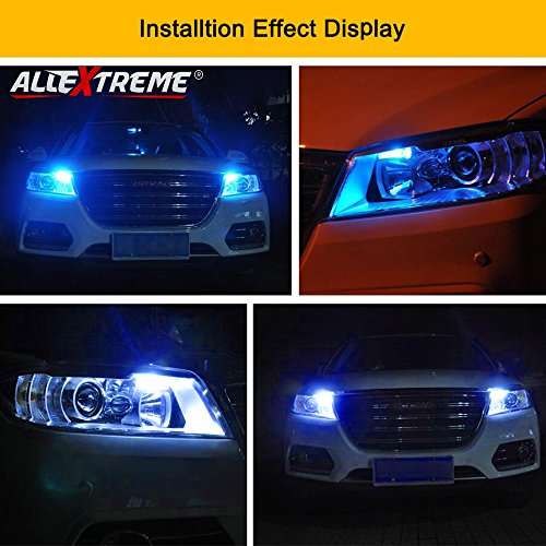 Allextreme EXT28CW T10 LED Parking Light 5630 CMD Interior Pilot License Plate Dome Indicator Lamp Bulb for Car Bike and Motorcycle (4.5W, Blue, 2 Piece) 5