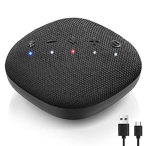 Derico Bluetooth Conference Speaker with Microphone for Computer | Loud & HiFi Portable USB Speakerphone for Laptop | Noise Cancelling & 360Ã‚°Omnidirectional Conference Room Microphone and Speaker 1