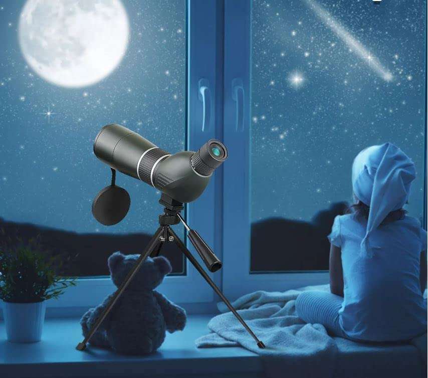 Sisliya 20-60x60 Spotting Scope,Spotting Scope Telescope with External Infrared Lights for Bird Watching,Target Shooting,Wildlife 1