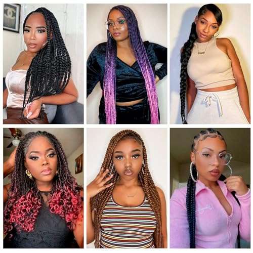 Difunee 16, T530: Pre Stretched Braiding Hair 16â€-8 Packs/Lot Professional Itch Free Low Temperature Synthetic Fiber Crochet Braids Braiding Yaki Texture Hair Extension Twist Braid 6
