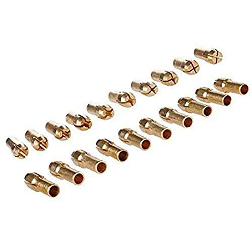 Diy Crafts 12600 10058 0.5-3.2mm Brass Drill Chuck Collet Bits 4.3mm Shank Rotary Tools, Multicolor, 10 Piece 1