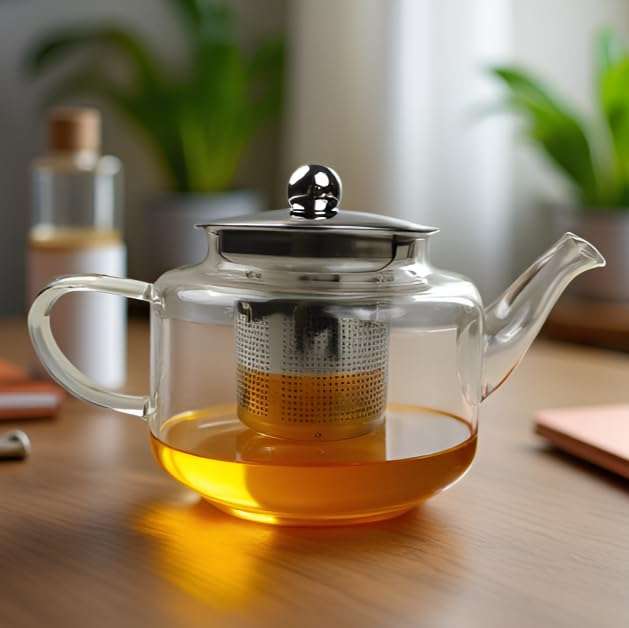 TGL Co. Borosilicate Glass Tea Pot with Stainless Steel Infuser (500 ml) Large Capacity Transparent Tea Kettle with Infuser Lid & Handle | Suitable for Premium Loose Leaf, Blooming Teas 4