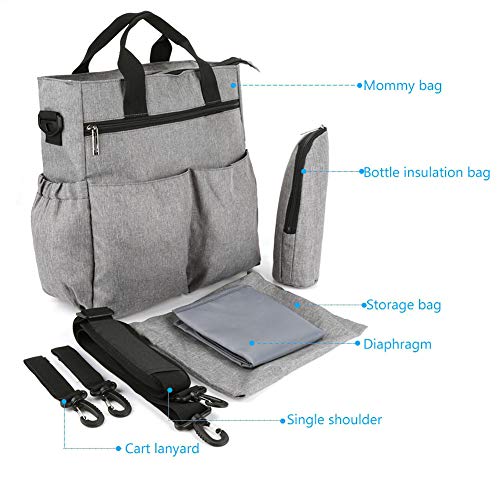 Diaper Bag Mommy Backpack ,Portable Large Capacity Multi Function Single shoulder Bag for Baby Care (#2) 4