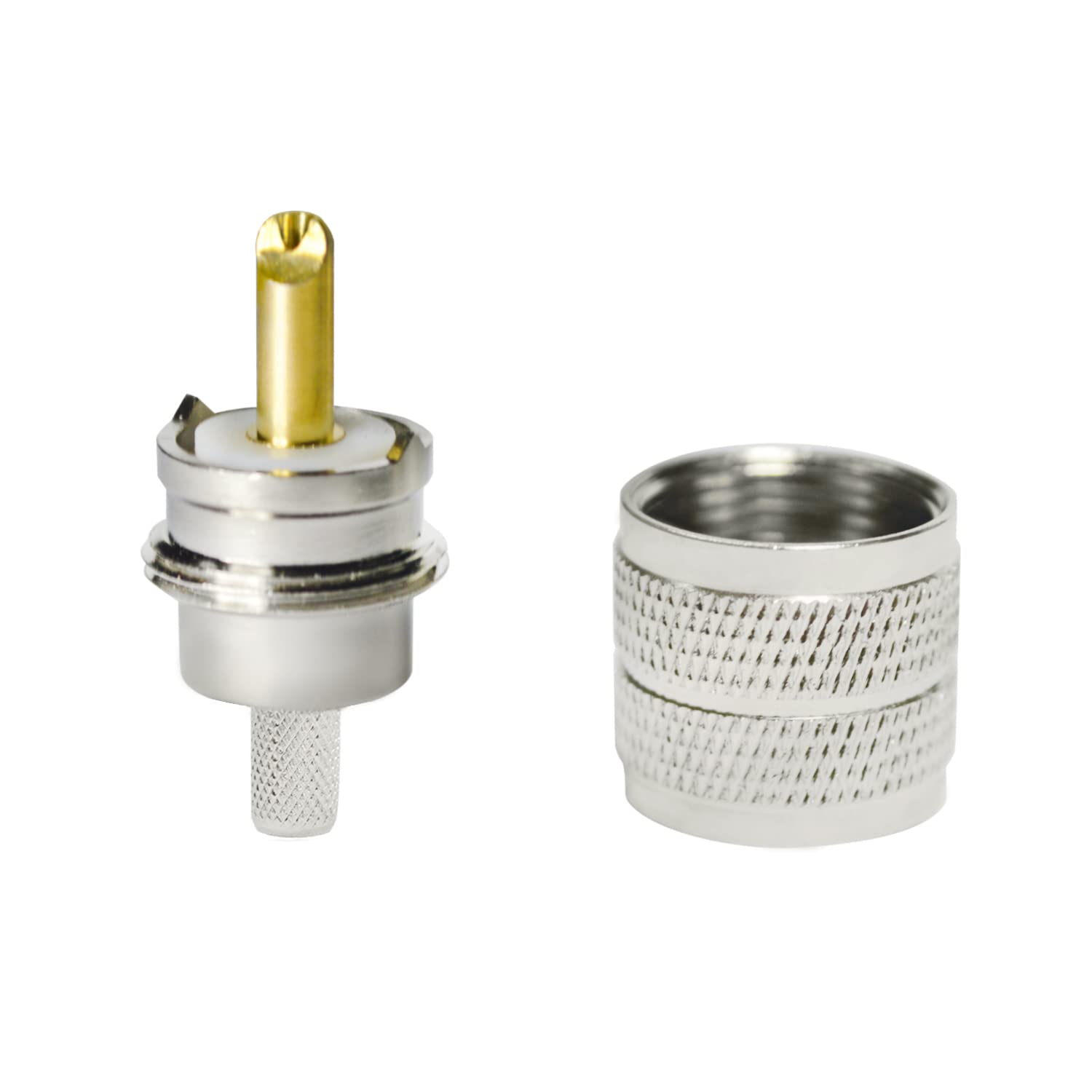 DUOGIMZ PL259 Male Coax Connector,UHF Male Crimp Connector for RG8X LMR240 4D-FB Coaxial Cable(10pcs) 6