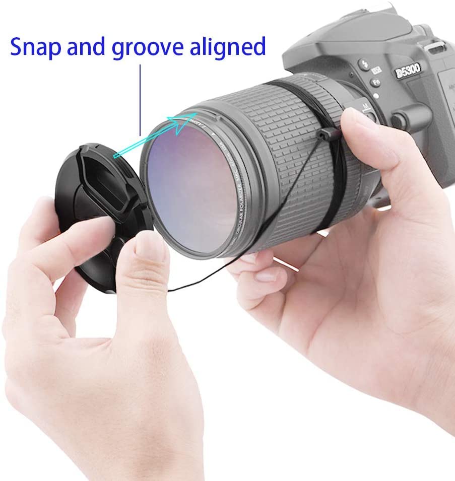 Nikon 58mm Lens Cap Cover - AF-P NIKKOR 70-300mm f/4.5-6.3G ED, AF-S DX NIKKOR 55-300mm f/4.5-5.6G ED VR [2 Pack] 3