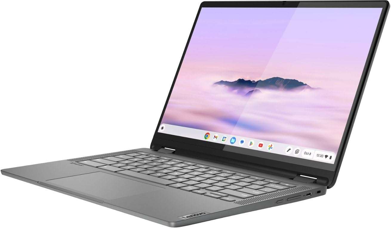 Lenovo 2023 IdeaPad-Chromebook-2-in-1 Laptop 14" WUXGA 1920 x 1200 13th Generation Intel Core i3-1315U 6-Core 8GB LPDDR4 128GB SSD Wi-Fi 6E Chrome OS Backlit Keyboard 1080p FHD Camera Touch Screen 3