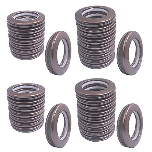 32 Pack Curtain Grommet, Inner Diameter 1-9/16"(40mm) Curtain Eyelet Rings Roman Ring Grommet Curtains Grommets kit for Casement Eyelet Tool Accessory (Coffee) 1