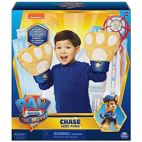 Paw Patrol, Chase Hero Paws Role Play Plush Toy with 10 Sounds and Phrases, Pretend Play Costume for Kids Ages 3 and up 2