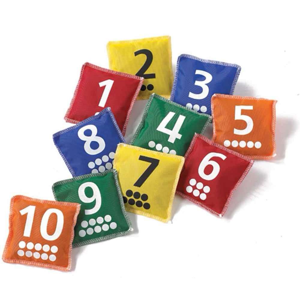LYGER Educational Numbered Bean Bags, Number 1-10 | Pack of 10 (Multicolor) 4