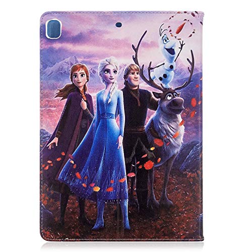 Cartoon Case for iPad Air 10.2, QAOMECABNH Folio Cute for Frozen Elsa Anna Gel Fullbody Flip Stand Leather Cover Case for iPad 10.2 / Air 3 / Pro 10.5 for Teens Girls (Hans) 2