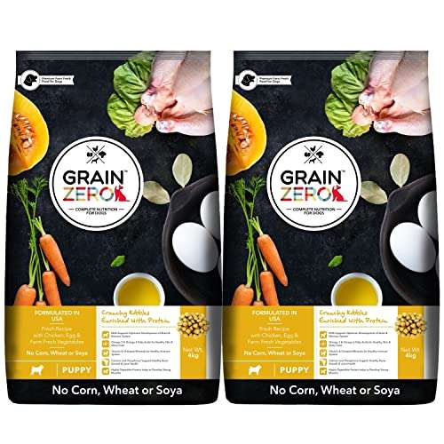 Grain Zero Puppy Dog Food, 4 kg (Buy 1 Get 1 Free) 1
