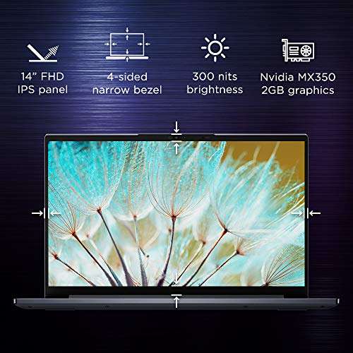 Lenovo Yoga Slim 7 10th Gen Intel Core i7 14-inch Full HD IPS Thin and Light Laptop (16GB/1 TB SSD/Windows 10/MS Office 2019/NVIDIA MX350 2GB GDDR5 Graphics/Slate Grey/1.55Kg), 82A100ECIN 2
