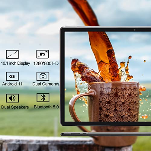 Azeyou Tablet 10.1 inch Android Tablet with 2GB RAM & 32GB Storage, Quad-core 2.0GHz Processor, 2MP & 5MP Dual Cameras, 6000mAh Battery, IPS HD Display, 2.4G/5G WiFi, Bluetooth 5.0, T30 WiFi Tablet 2