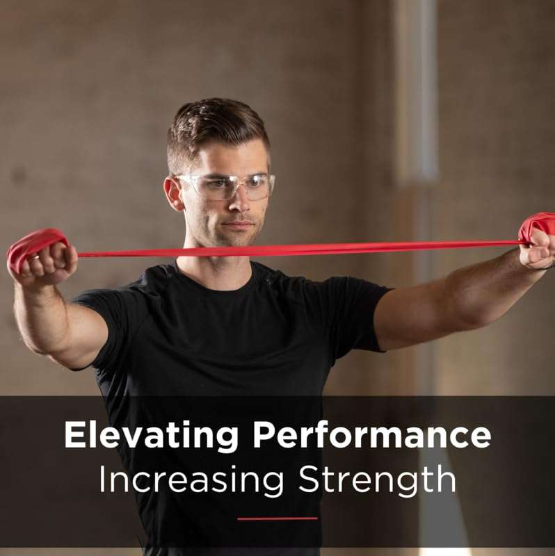 THERABAND Professional Latex Resistance Bands, Individual 6 Ft Elastic Band for Upper & Lower Body Exercise, Physical Therapy, Pilates, At-Home Workouts, 6 Foot Band, Red, Medium, Level 3 2