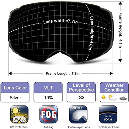 OhO 4K Smart Ski Goggles, WiFi Camera Snowboard Goggles with UV Protection, Anti Fog （Men/Women） 2
