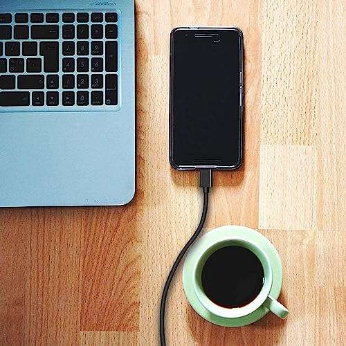 Micro Usb Cable For Sam-Sung Galaxy A6 (2018) Original Data Cable Fast Charging Cable Sync Cable Quick Charge Cable Speed Upto 3.4Amp High Speed Fast V8 Cable with 1.2m Long Cable - (Black, SH.G) 5