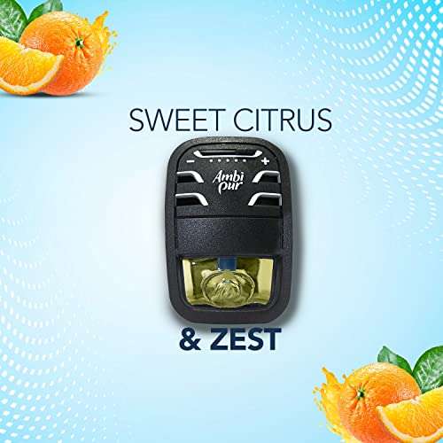 Ambi Pur Sweet Citrus and Zest Car Air Freshener Starter Kit (7.5 ml) 2