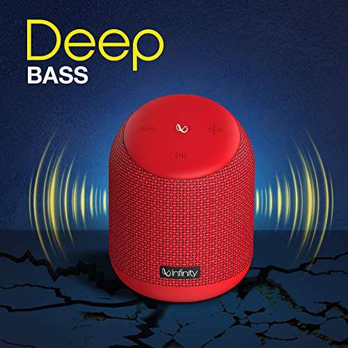 Infinity by Harman Fuze 200 Dual EQ Deep Bass 15W Portable Waterproof Wireless Speaker (Passion Red) 2