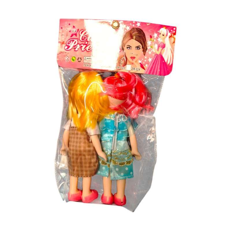 AKTOON TOYS (Combo Pack) Mermaid Bus Pencil Box for Kids with Moving Tyers Art Metal Geometry Mermaid Art Metal Pencil Box & Cute Two Sister Doll Set of 2 Sister - Multicolor 6