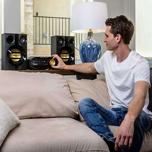PHILIPS FX10 Bluetooth Stereo System for Home with CD Player , MP3, USB, FM Radio, Bass Reflex Speaker, 230 W, Remote Control Included 6
