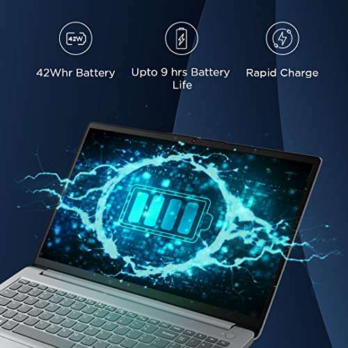 Lenovo Ideapad 3 AMD Ryzen 5 5500U 15.6" (39.62cm) FHD Thin & Light Laptop (8GB/512GB SSD/Windows 11/Office 2021/Backlit Keyboard/2Yr Warranty/Arctic Grey/1.65Kg), 82KU017KIN 3