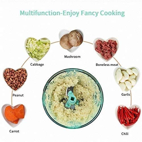 TIZOQ Mini Vegetable Chopper with 3 Blades Effortlessly Chopping Vegetables and Fruits Vegetable Chopper(Pack of 1, Multicolor) 4