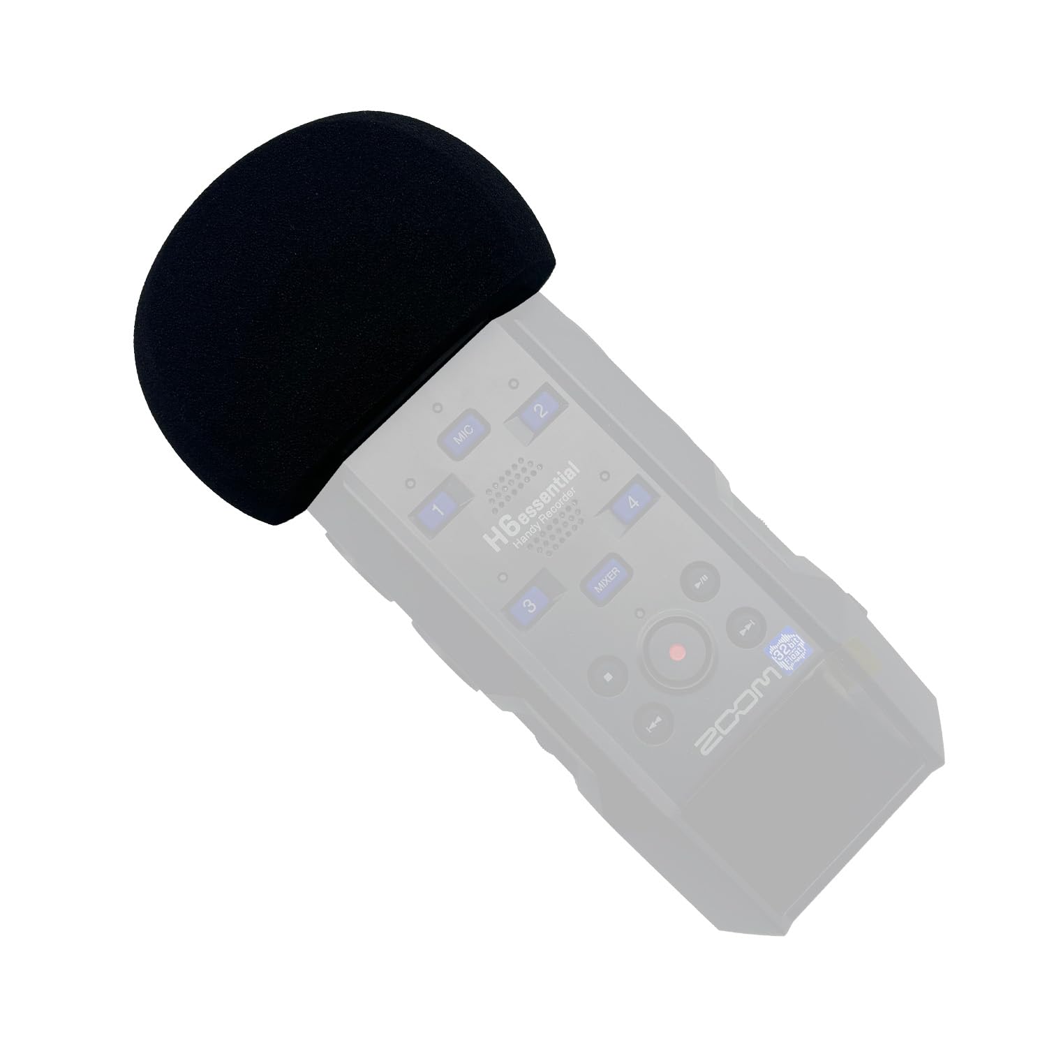Dead Cat Pop Filter Fit For ZOOM H6essential Handy Portalble recorder Furry Windscreen&Foam Microphone Windshield Sponge cover (Black and White With Foam) 5