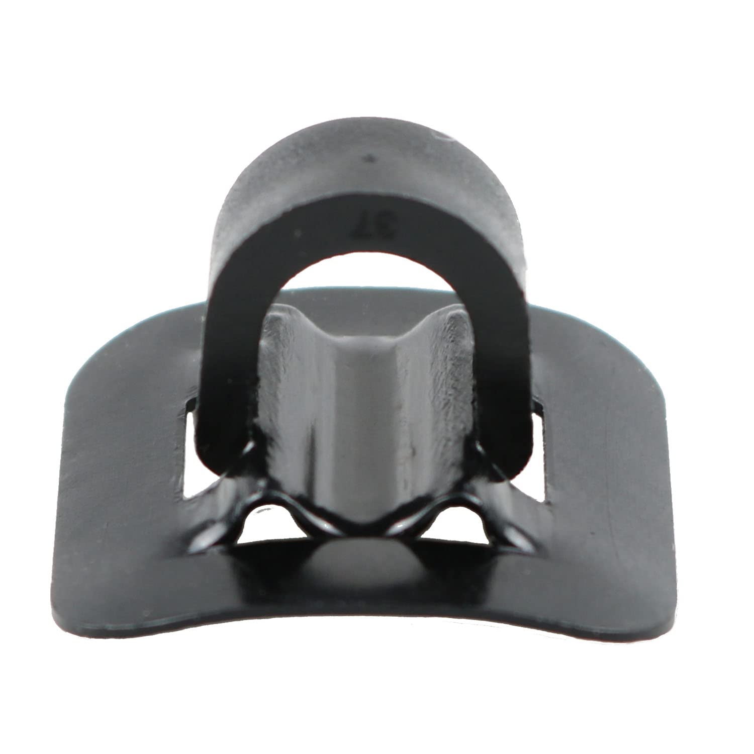 MEETOOT 6 Sets Bike Oil Tube Fixed Clamp Bicycle Folding Brake Cable Buckle Road Bike Line Guide Tubing Fixed Clamp C Shape Cord Holder Aluminum Alloy Base Wire Seat (with Plastic Buckle) 5