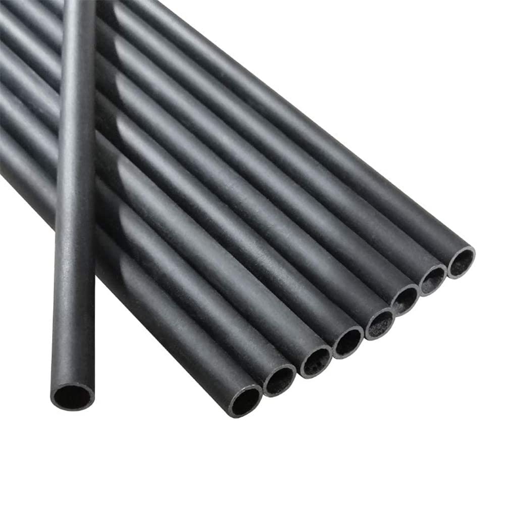 HNZMDY 30 Inch 6.2 mm Carbon Arrow Shaft Spine 500 Carbon Shaft Tube DIY Archery (shaft with insert, 24 Pcs) 5