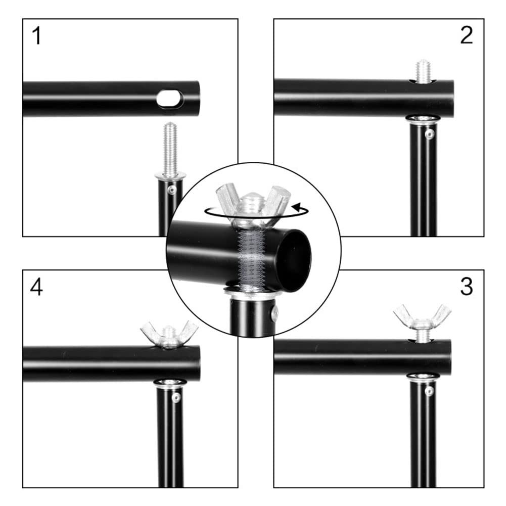 INFIJYON 6.5X6.5Ft Backdrop Stand, Adjustable Photo Backdrop Stand Kit with 2 Background Clamps, 2 Sandbags and Carrying Bag, Heavy Duty Background Stand for Wedding/Parties Decorations/Photoshoot 4