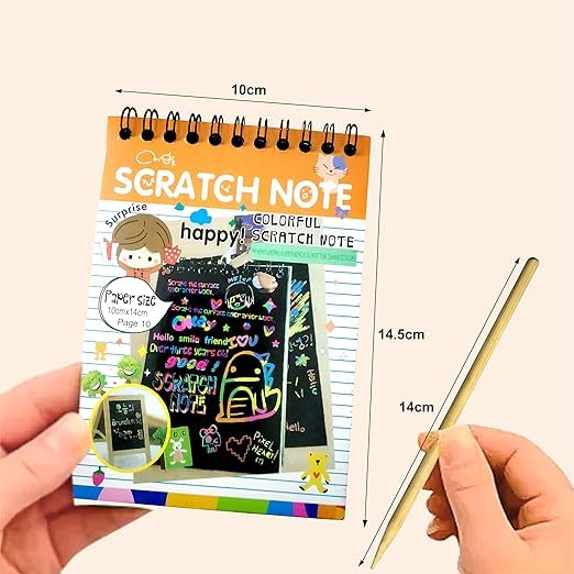 Return Gifts for Birthday for Kids Party Bulk - 6 Pcs Scratch Book for Kids, Magic Book for 3 4 5 6 7 for Birthday Return Gifts for Children Girls, Boys Best, Multicolor 4