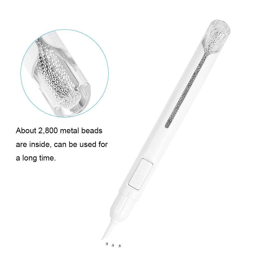 Beads Nail Pen, Dotting Pen for Nails Bullion Pen Painting Drawing Pen DIY Manicure Decorations for Women Beauty Salon(Silver) 5