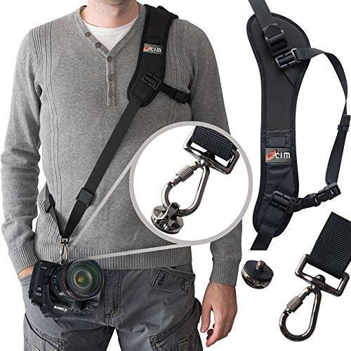 Ocim Camera Strap,Camera Sling Strap with Safety Tether, Adjustable and Comfortable Neck/Shoulder Belt for DSLR/SLR Camera (Compatible With Nikon, Canon, Sony) Universal Belt Women/Men 2