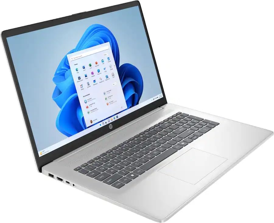 HP 17.3" FHD Laptop with Office 365 for The Web, AMD Ryzen 5 7520U(up to 4.3 GHz), 8GB RAM, 512GB SSD,Wi-Fi 6, Bluetooth 5.3, HDMI, Type-C, Windows 11 Pro,with 5ave kit 5