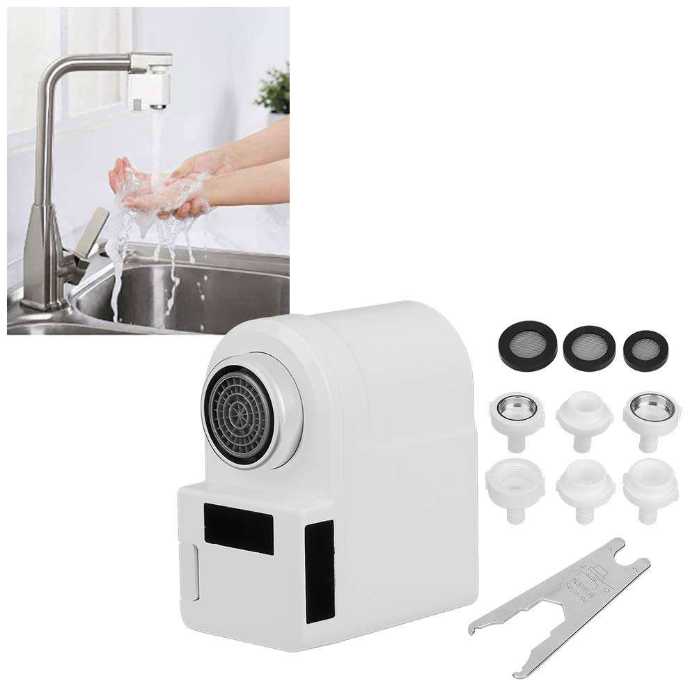 Tomantery Water Saving Device Filter, Faucet Nozzle 6 Kinds of Adapters Simple Design Style Filter Faucet Bubbler Double Sensor for Home for Kitchen 6