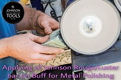 Johnson Tools Metal Polishing Compound Lustre Bar for Polishing Cleaning Abrasive Finishing Stropping Buffing on Copper, Brass, Silver, Gold, Platinum (3) 5