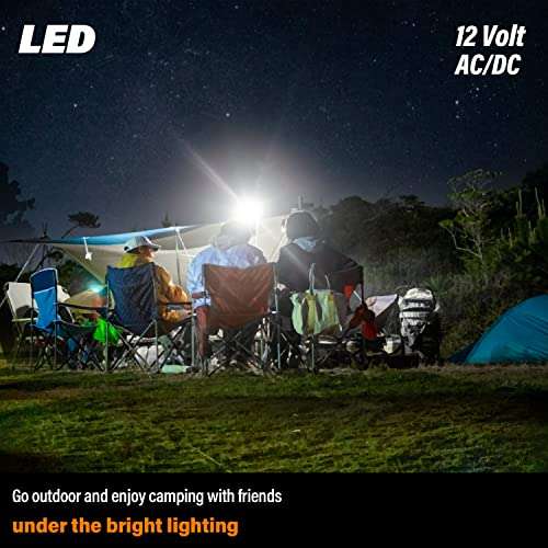 12V LED Light Bulbs, 100W-120W Equivalent, Daylight 5000K, 16W 1600 Lumens, 12 Volt AC/DC, Non-Dimmable, E26 Base, Low Voltage Light Bulbs for Boat, RV, Shed, Off Grid Cabin, and Solar Power, 2-Pack 4