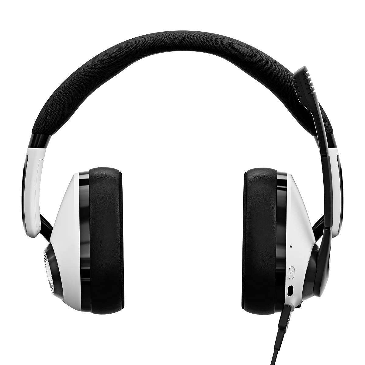 EPOS Gaming H3 Hybrid - Closed Acoustic Gaming Headset with Bluetooth - USB-A PC & 3.5mm Console Cable - Dual Microphones - Lightweight - Easy Adjustment - Long Battery Life - Multi-Platform White 4