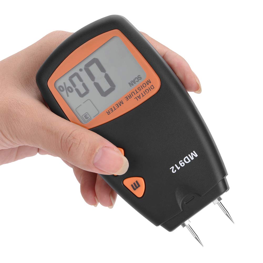 Fydun Digital Wood Hygrometer MD912 Digital LCD Wood Moisture Meter Detector Timber Hygrometer Humidity Tester 3