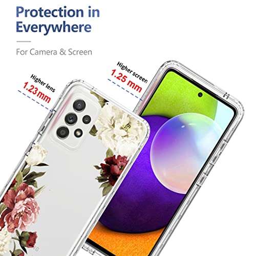 Tothedu Case for Galaxy A52 5G/Galaxy A52 4G Case, Samsung A52 5G Phone Case for Girls Women, Shock Absorption Dual Layer Heavy Duty Protective Cover Rugged Cases for Samsung Galaxy A52 5G (USA Flag) 2